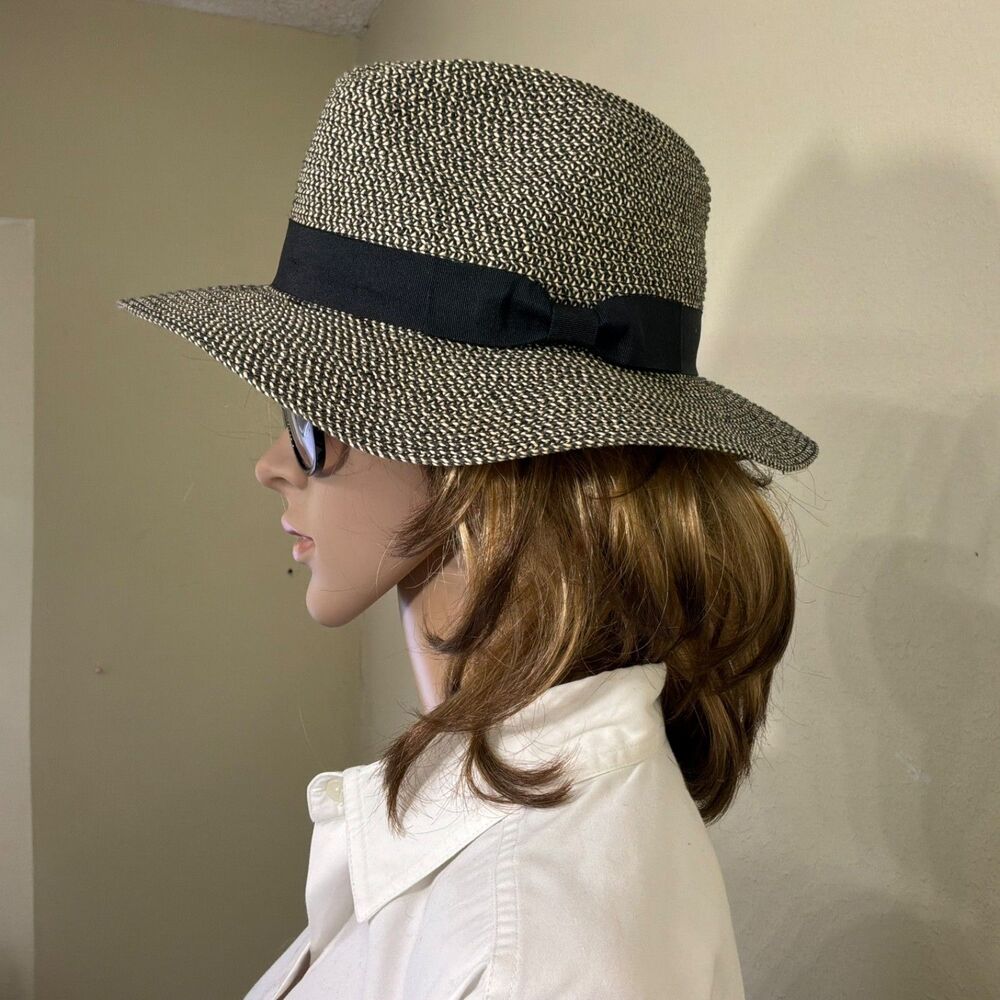 Sun N Sand Women's OS woven Sun Hat Upf 50Protection Beach Summer Adj. Packable